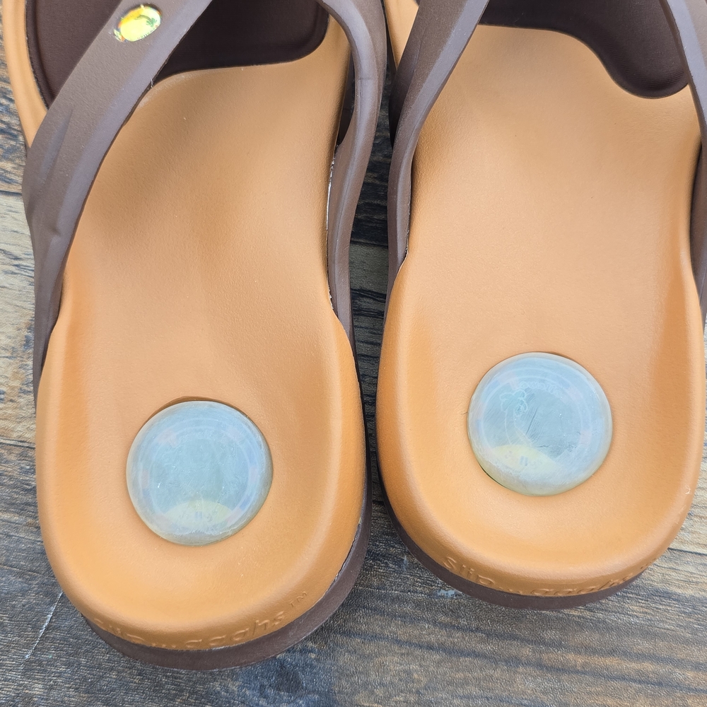 Hawaiian Jellys Pool Brown Flip Flops Sandals Size 5 - Picture 4 of 4